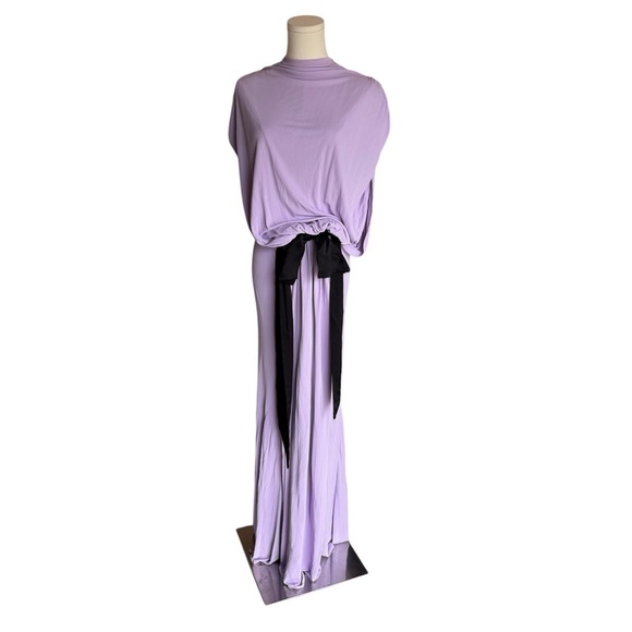 Helsa - NWT Constantina Jersey Dress With Bow in Amethyst Sz XL - Picture 5 of 11